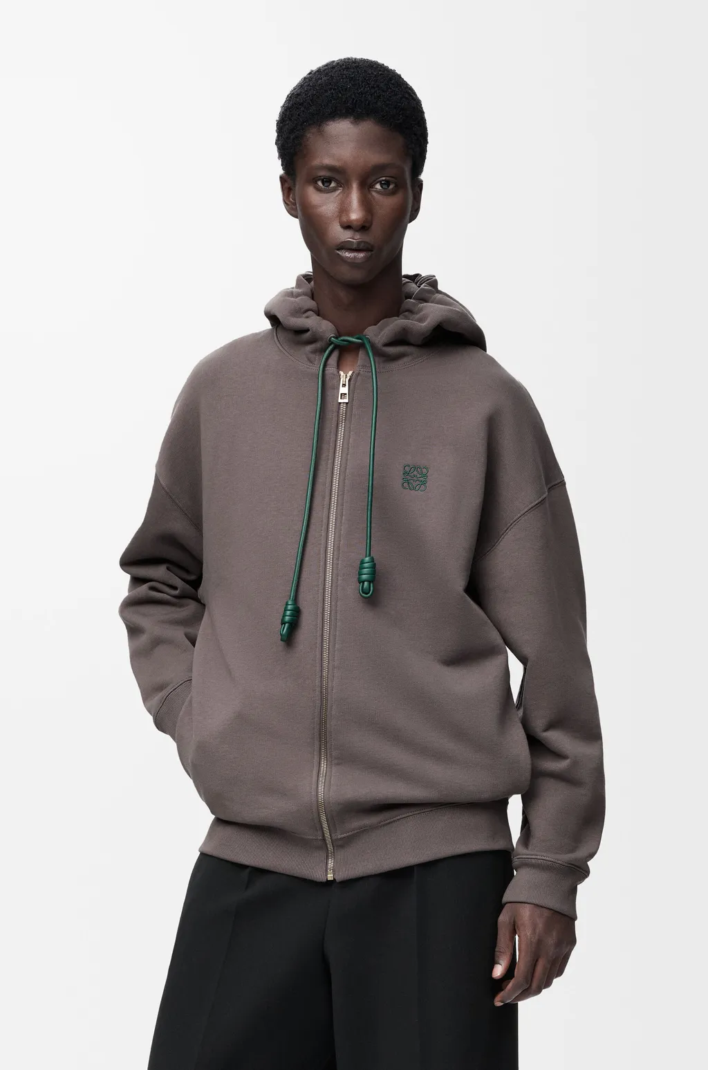 Zip-Up Hoodie In Cotton