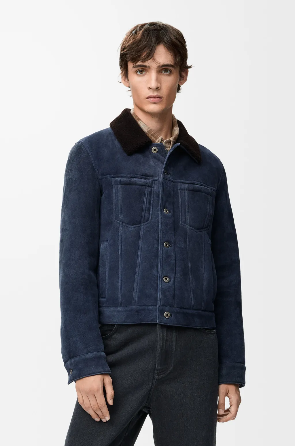 Trucker Jacket In Shearling