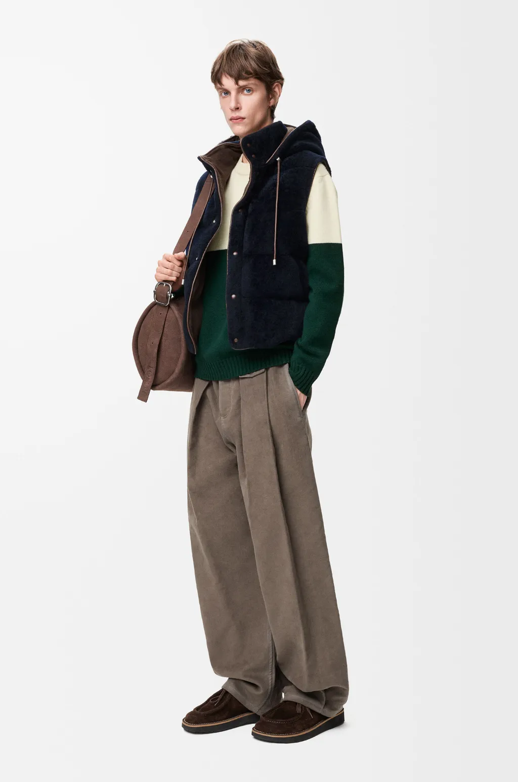Padded Vest In Shearling