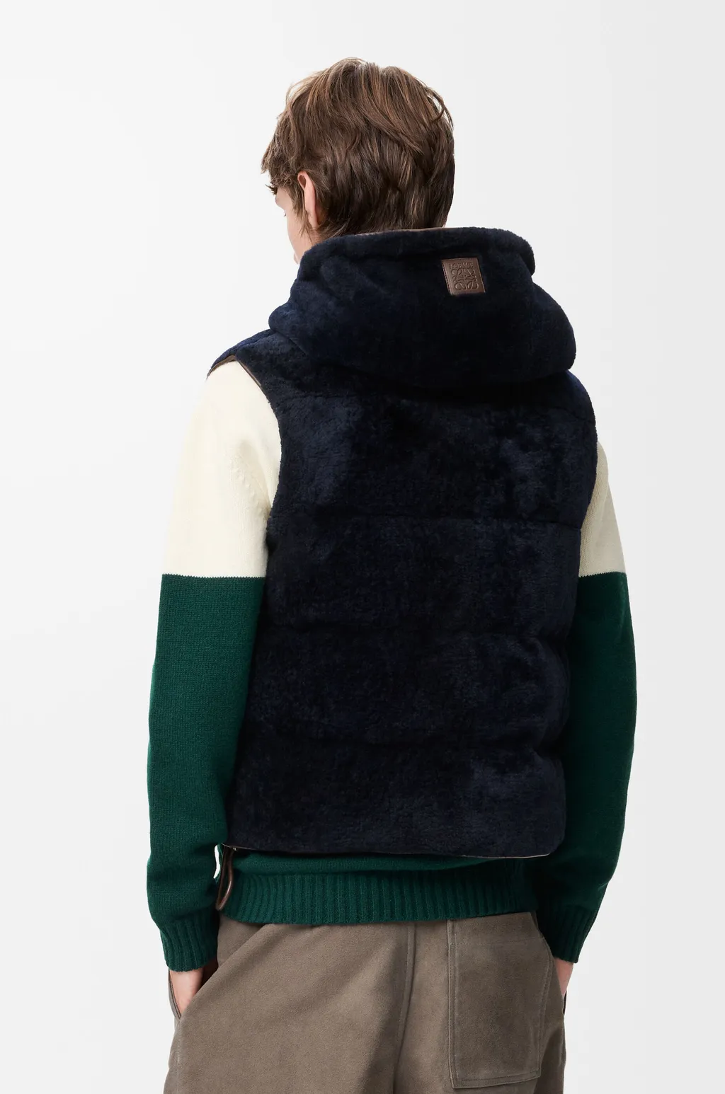 Padded Vest In Shearling