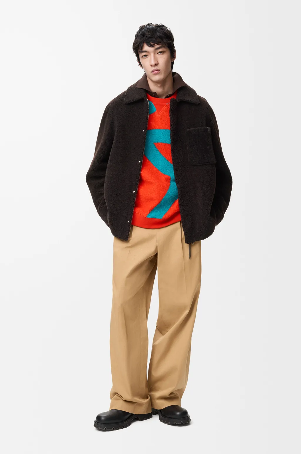 Overshirt In Shearling
