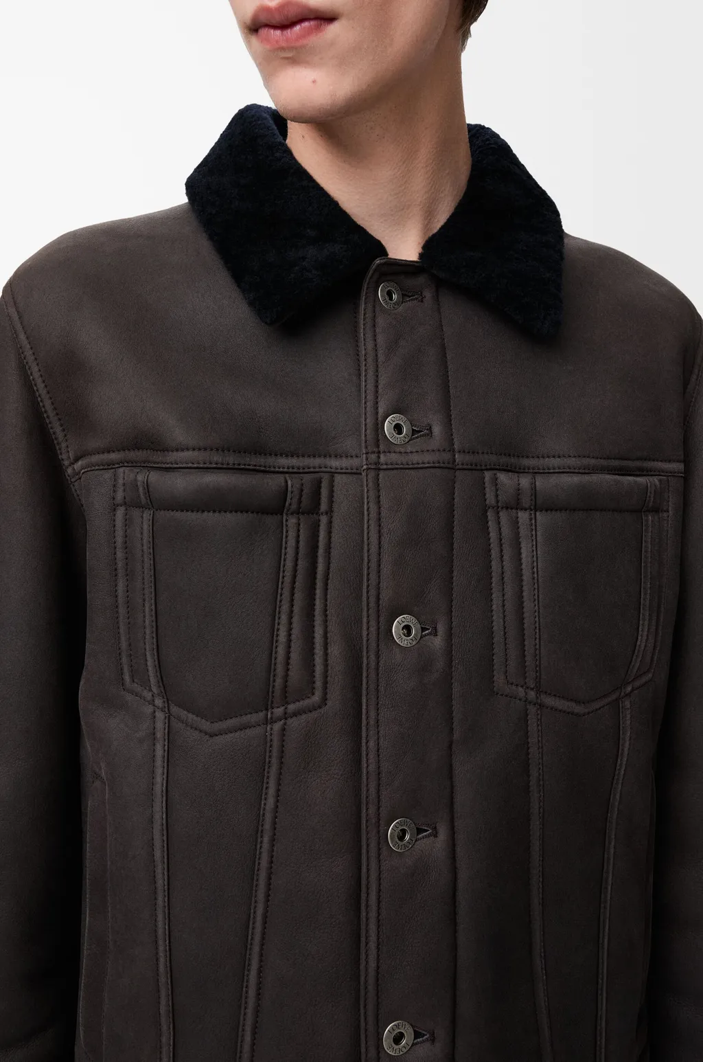 Trucker Jacket In Shearling