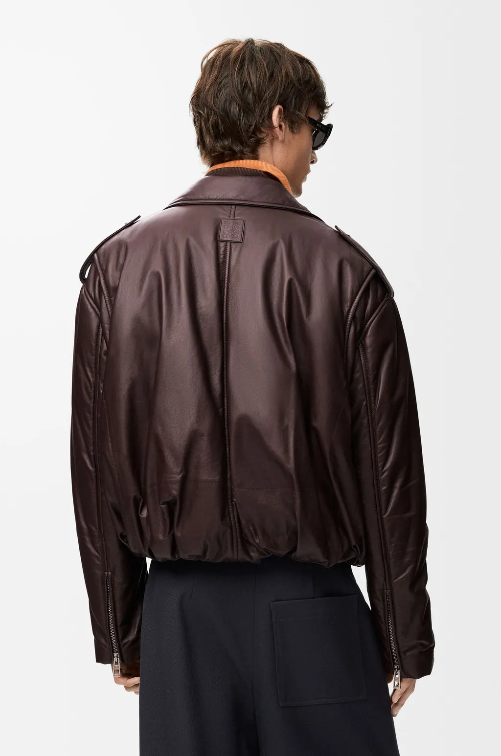Balloon Biker Jacket In Nappa Lambskin