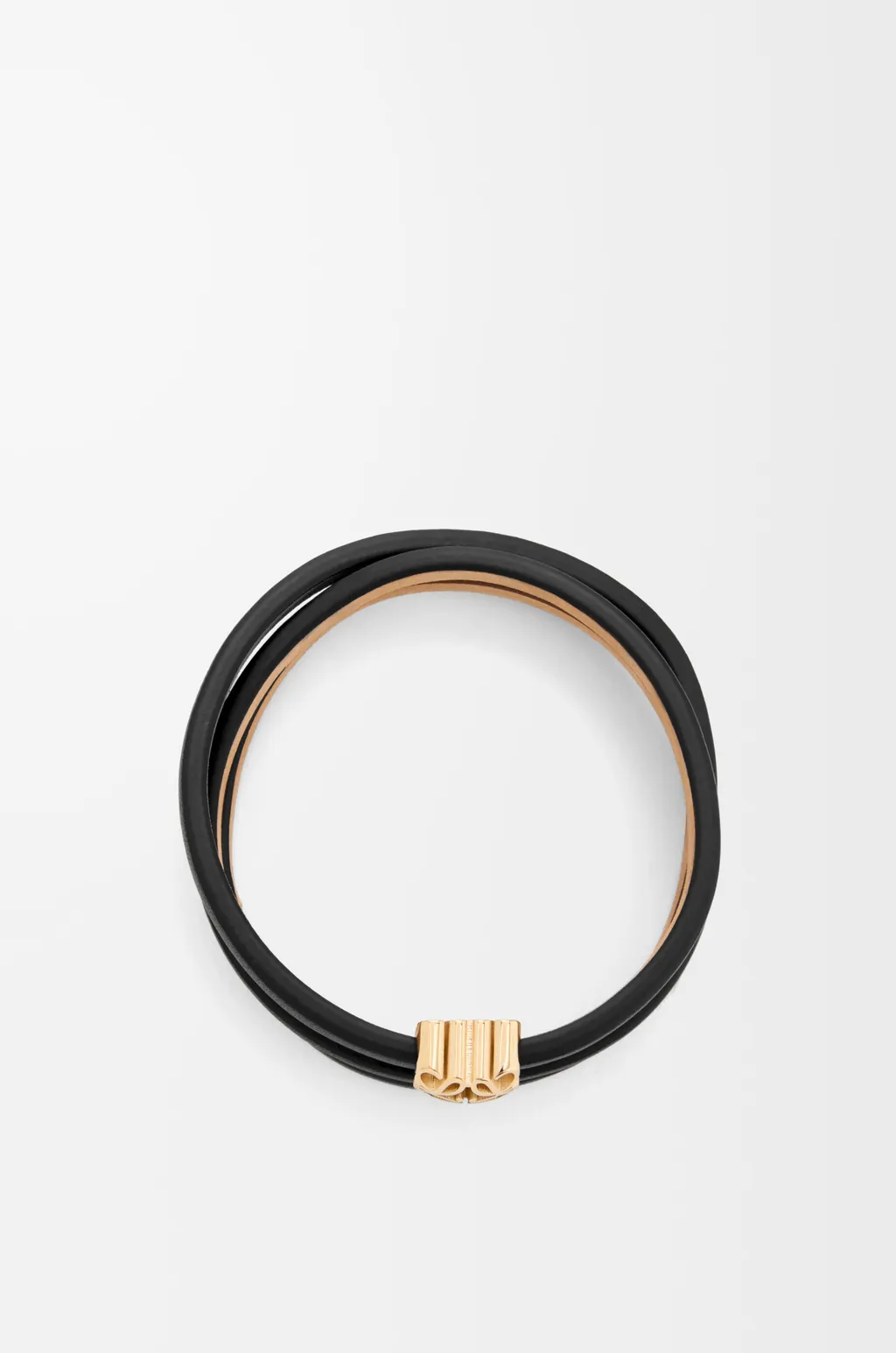 Anagram Bombé Twist Bracelet In Calfskin