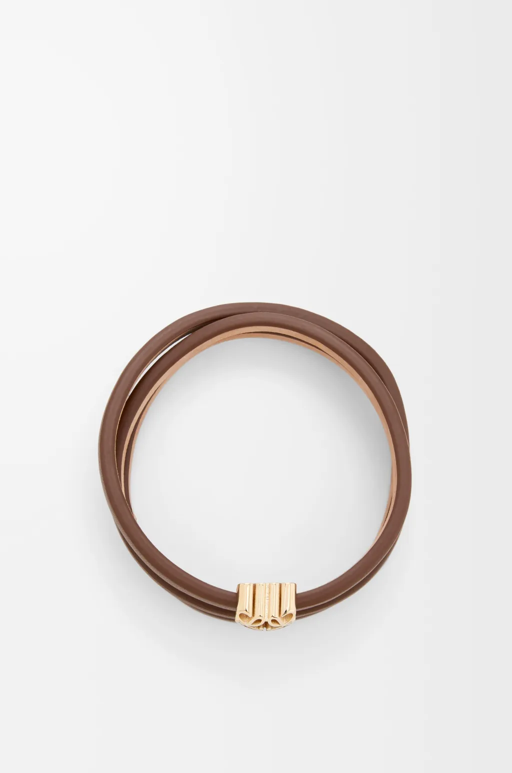 Anagram Bombé Twist Bracelet In Calfskin