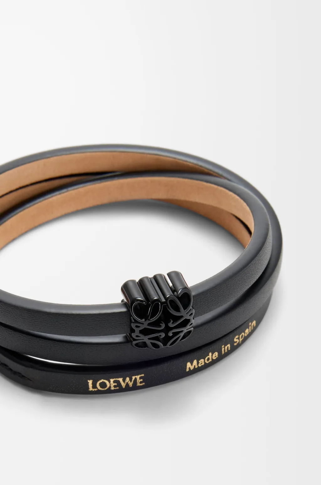 Anagram Bombé Twist Bracelet In Calfskin
