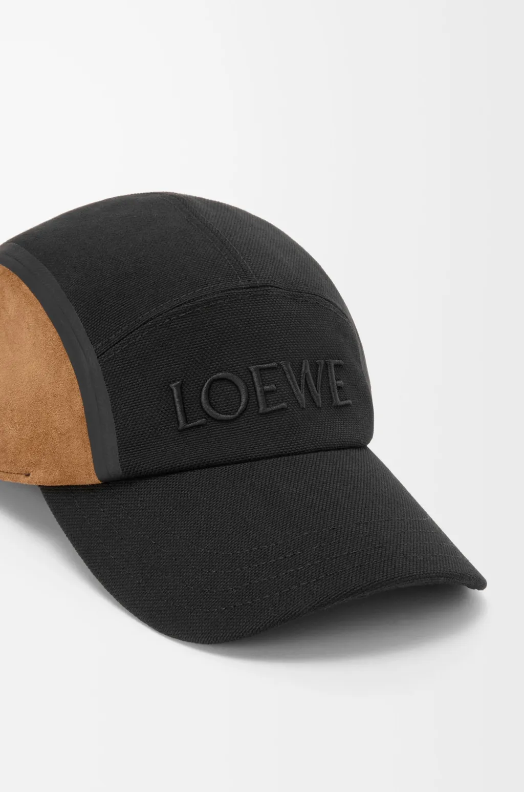 Camp Cap In Canvas And Suede