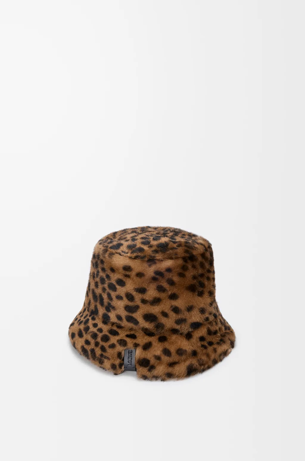 Bucket Hat In Printed Shearling