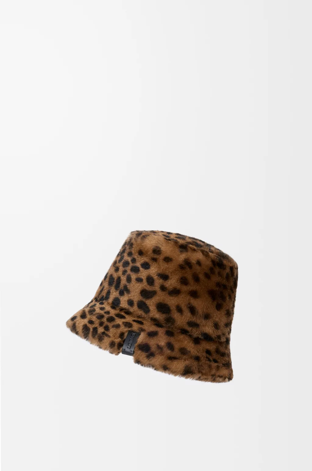 Bucket Hat In Printed Shearling