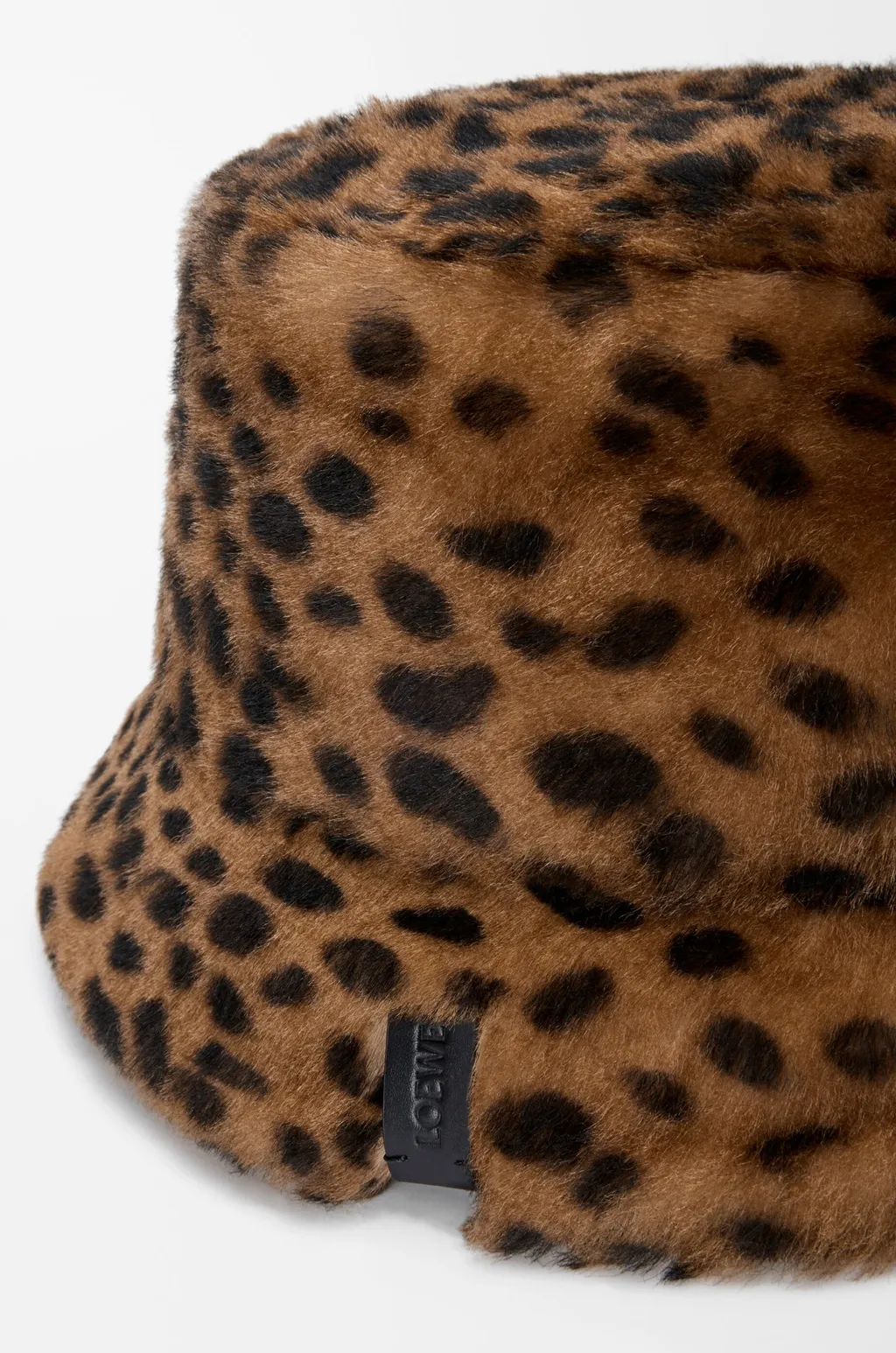 Bucket Hat In Printed Shearling