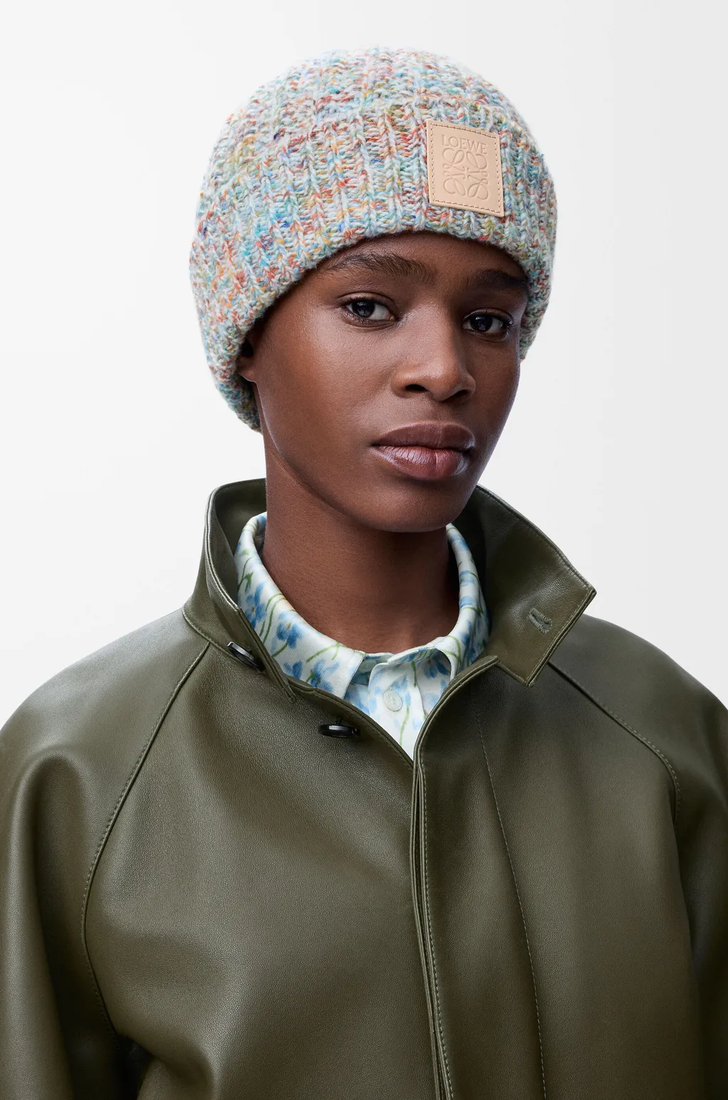Beanie In Wool And Cashmere Blend