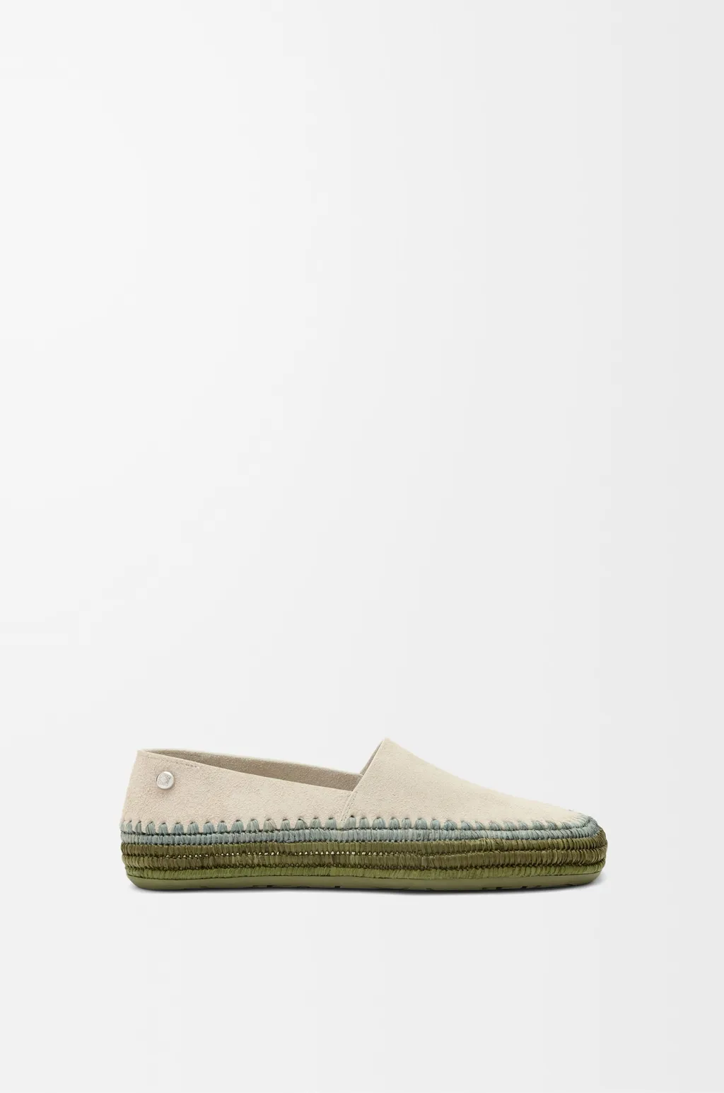 Rio Slipper In Suede And Raffia