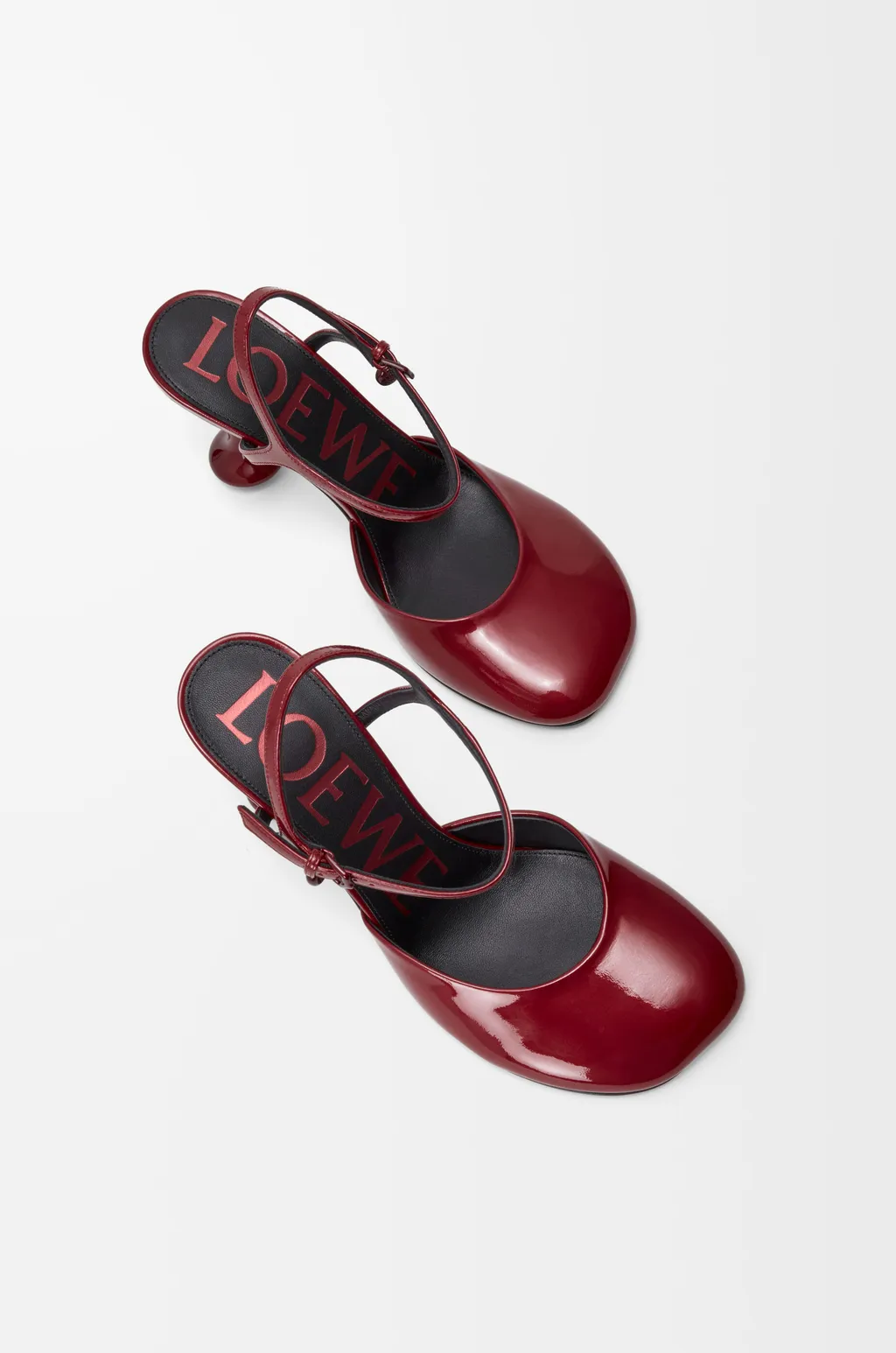 Toy Ankle Strap Pump In Soft Patent Lambskin