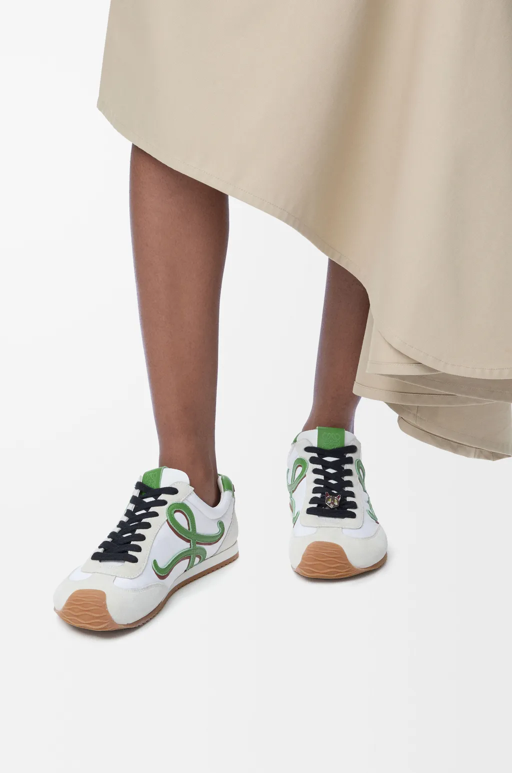 Ballet Runner 2.0 In Nylon And Calfskin