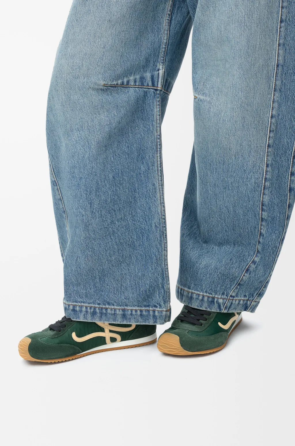 Ballet Runner 2.0 In Nylon And Calfskin