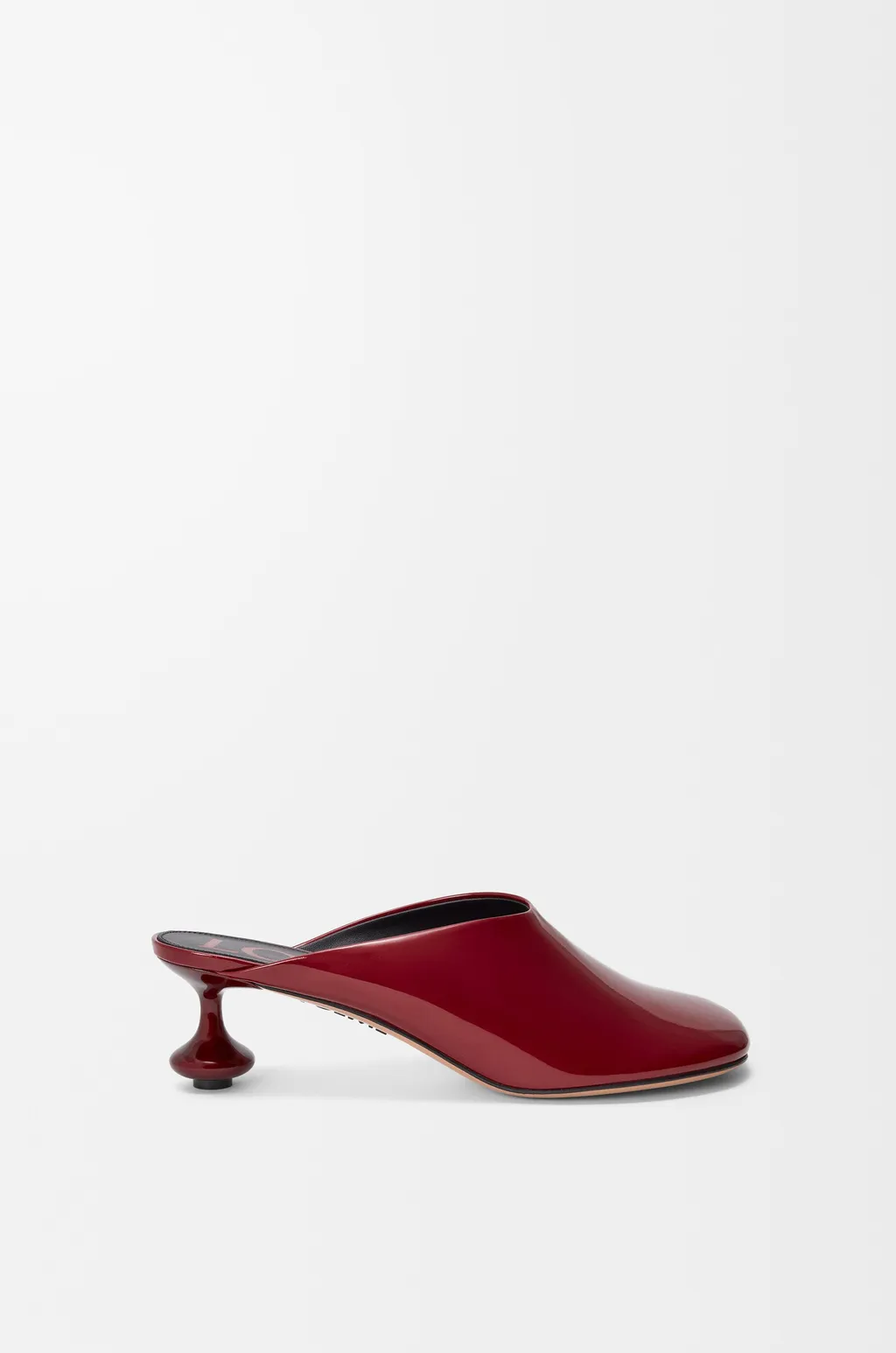 Toy Mule In Soft Patent Lambskin