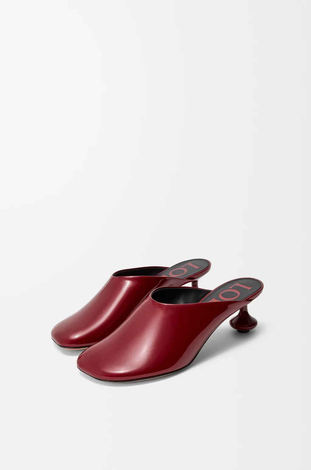 Toy Mule In Soft Patent Lambskin
