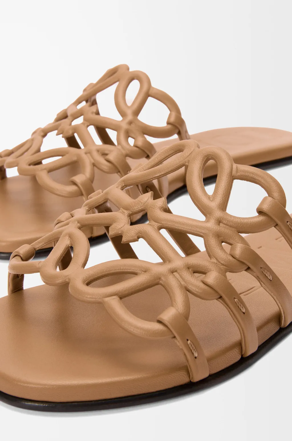 Petal Anagram Slide In Soft Calfskin
