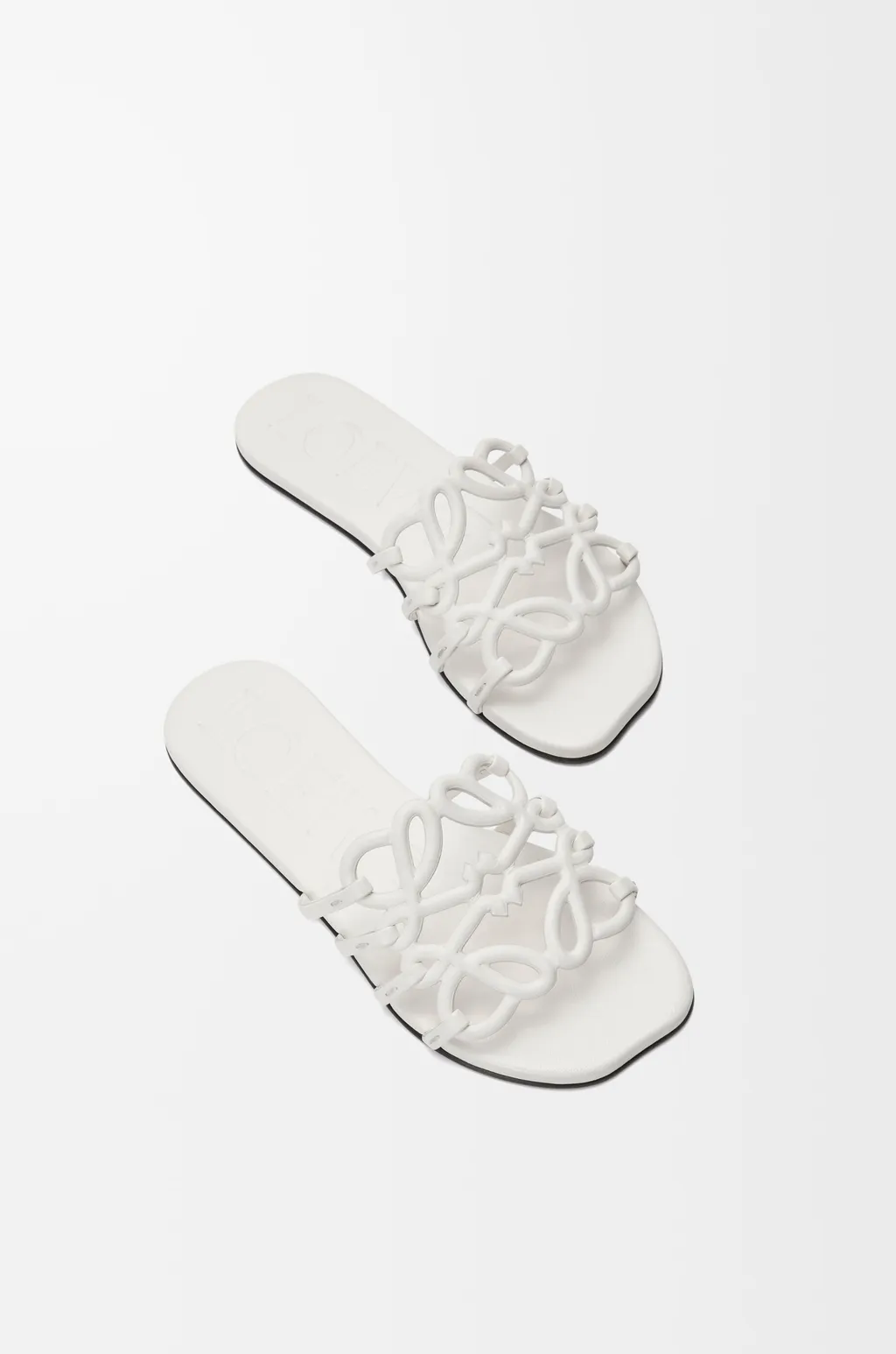 Petal Anagram Slide In Soft Calfskin