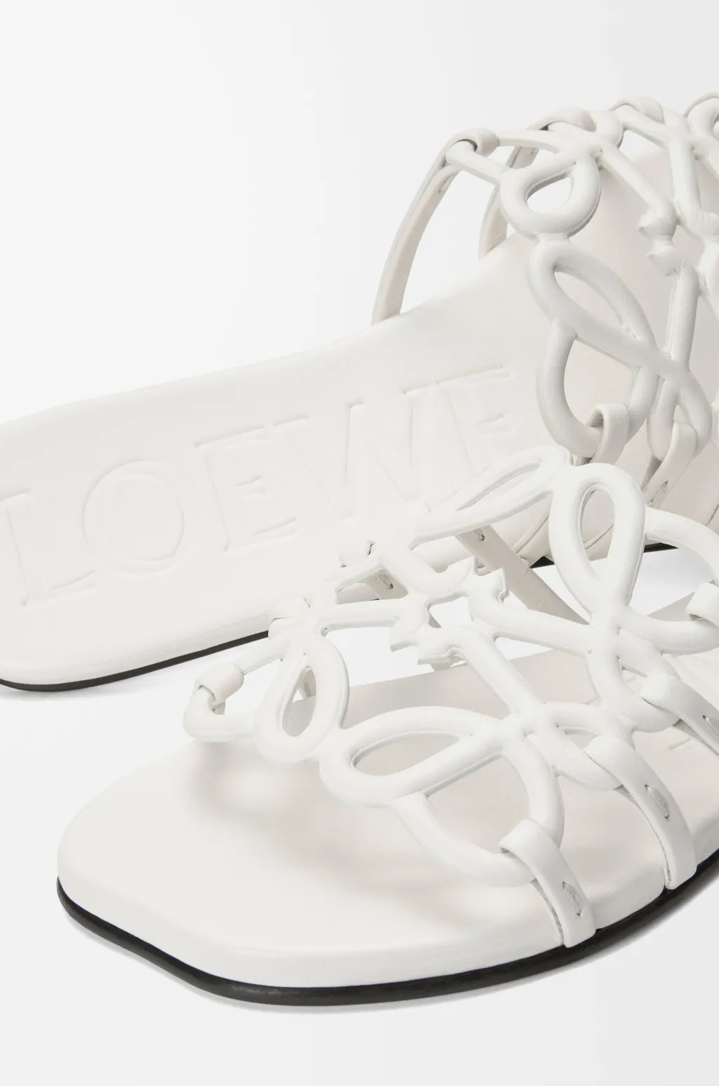 Petal Anagram Slide In Soft Calfskin