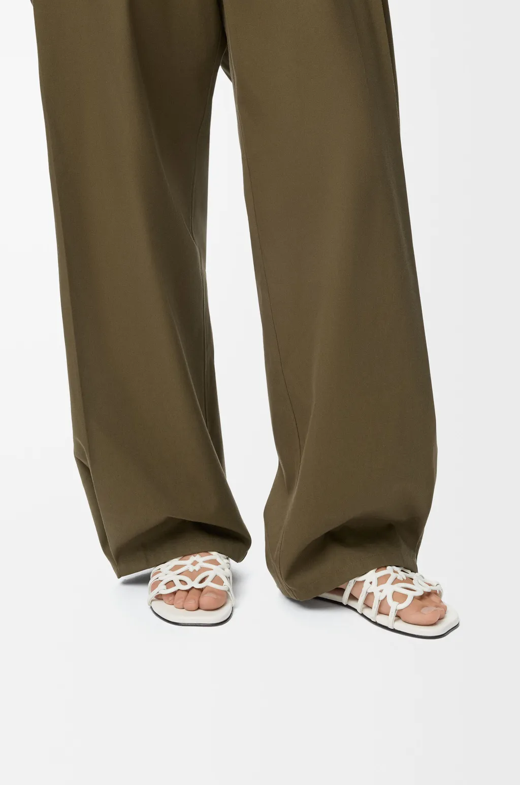 Petal Anagram Slide In Soft Calfskin
