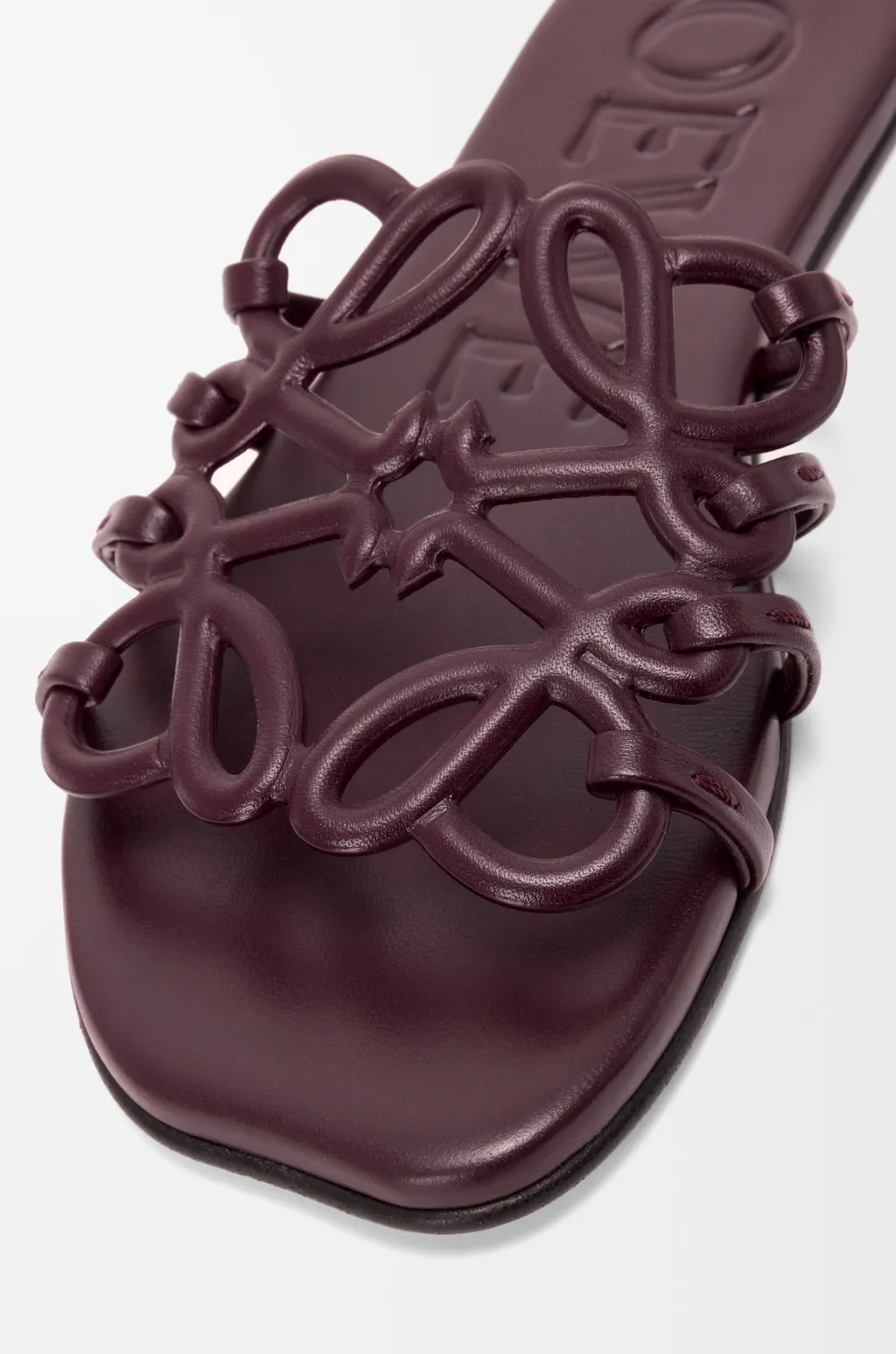 Petal Anagram Slide In Soft Calfskin