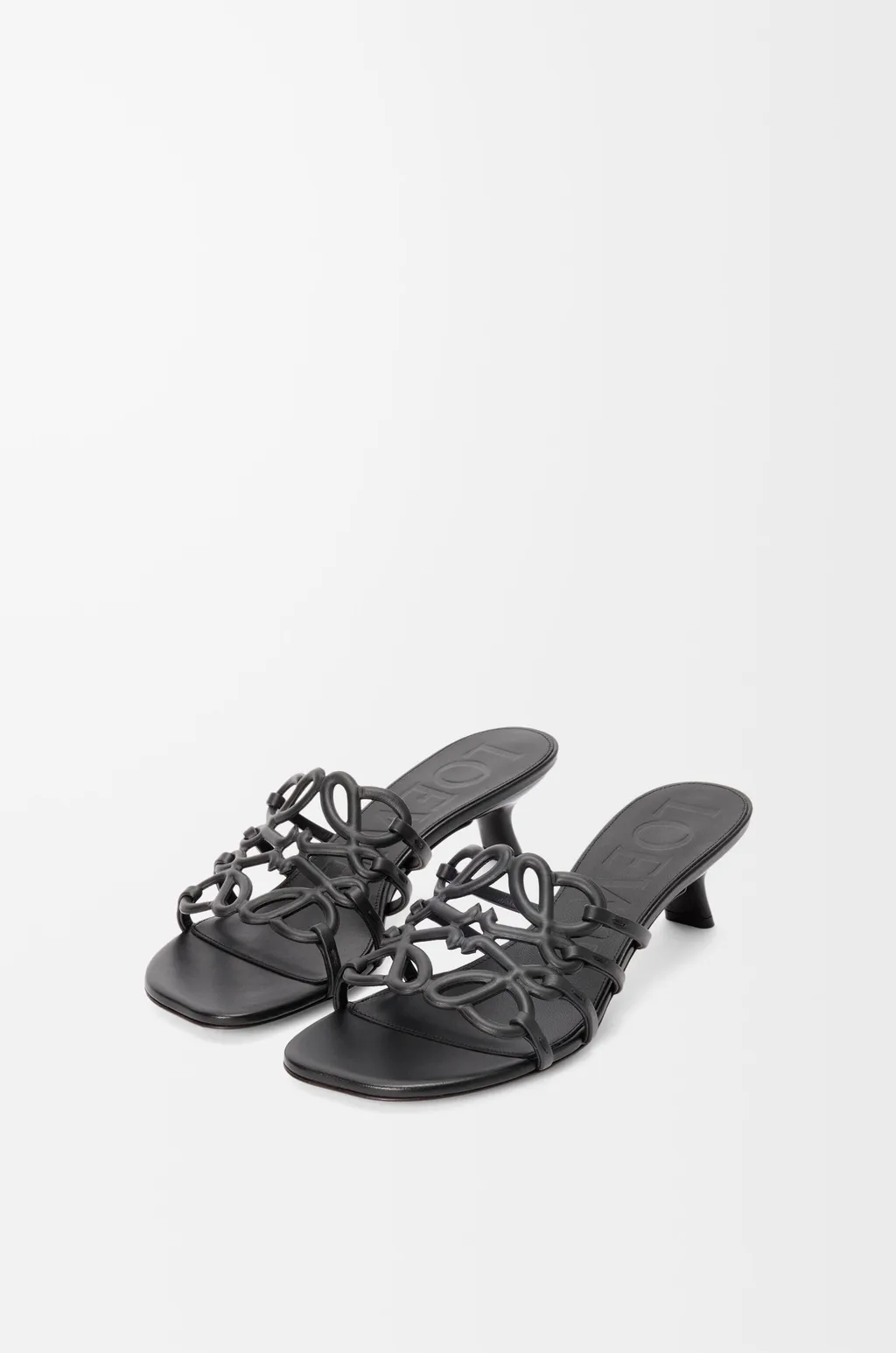 Petal Anagram Slide In Soft Calfskin