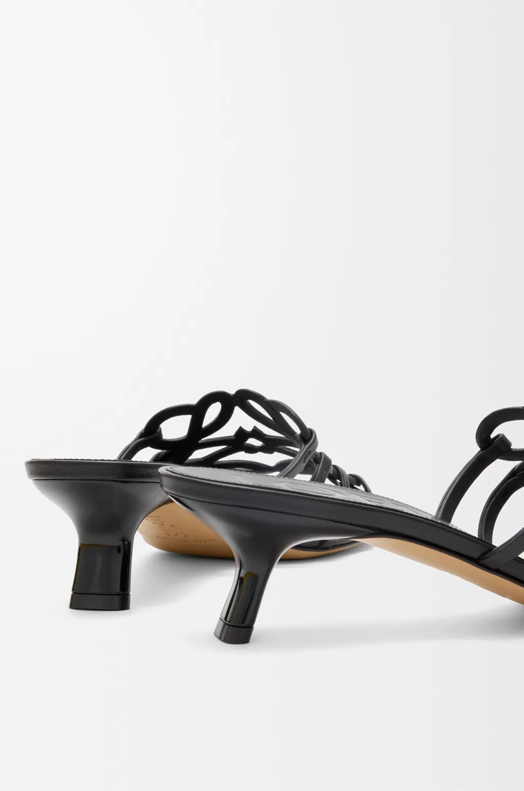 Petal Anagram Slide In Soft Calfskin