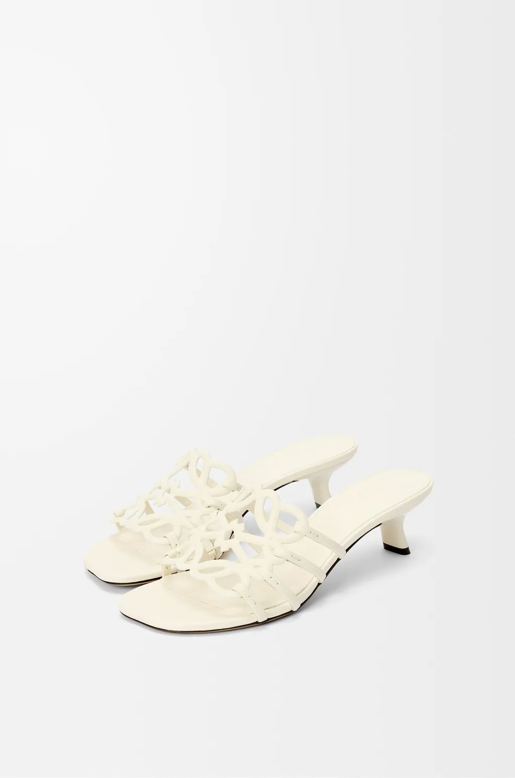 Petal Anagram Slide In Soft Calfskin