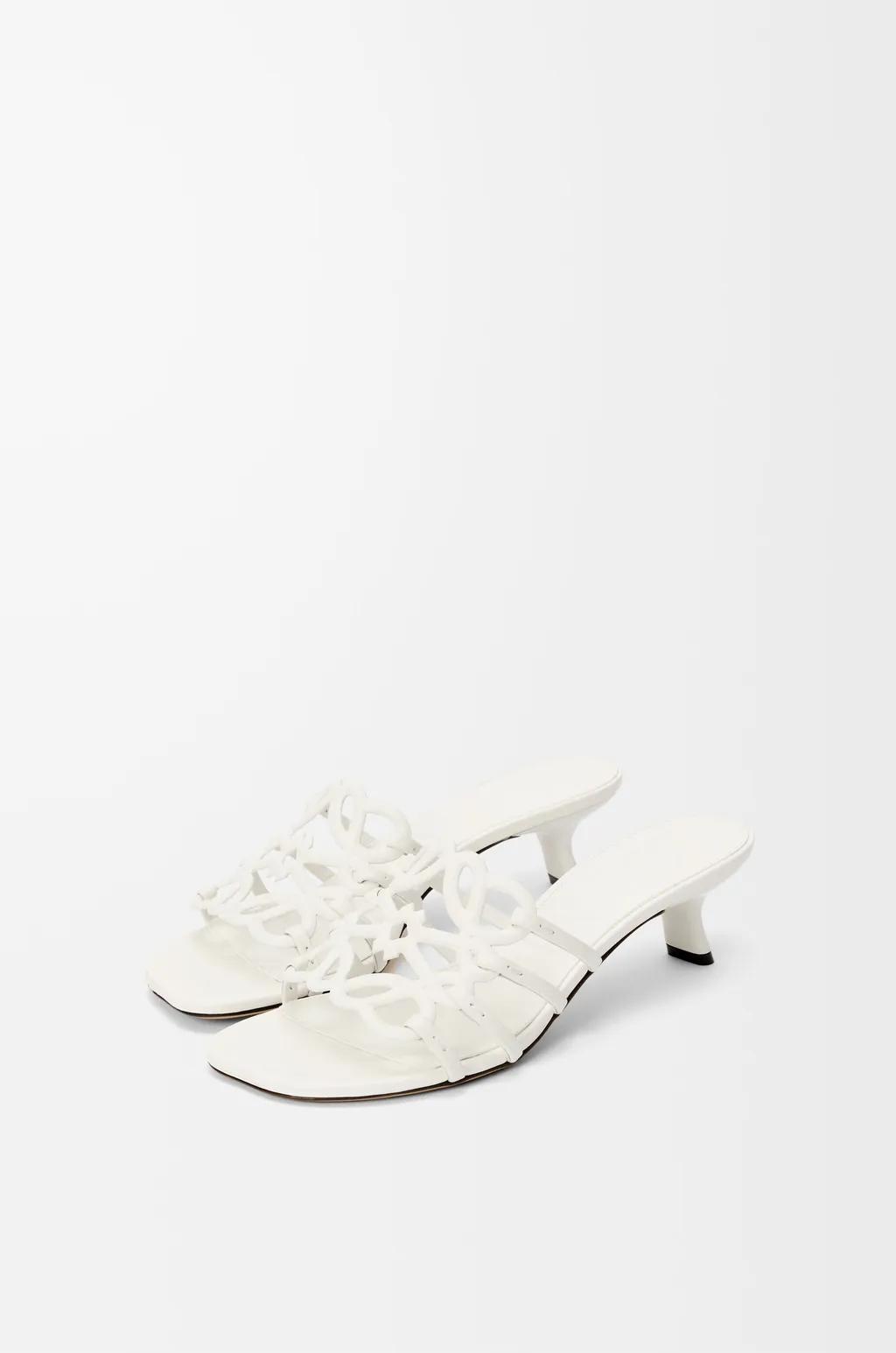 Petal Anagram Slide In Soft Calfskin