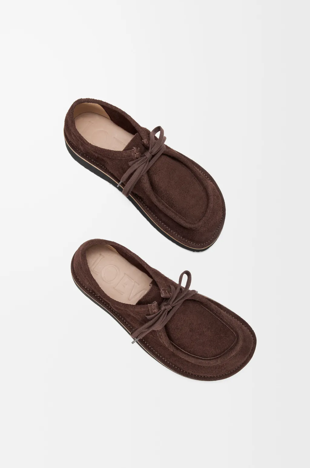 Faro Lace-Up In Suede Calfskin