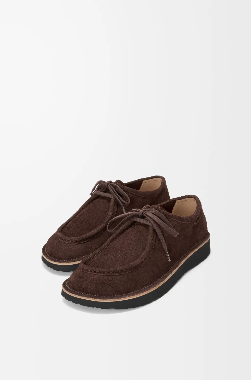 Faro Lace-Up In Suede Calfskin