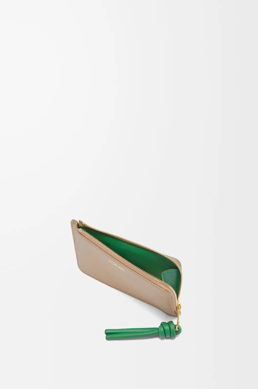 Knot Coin Cardholder In Shiny Nappa Calfskin