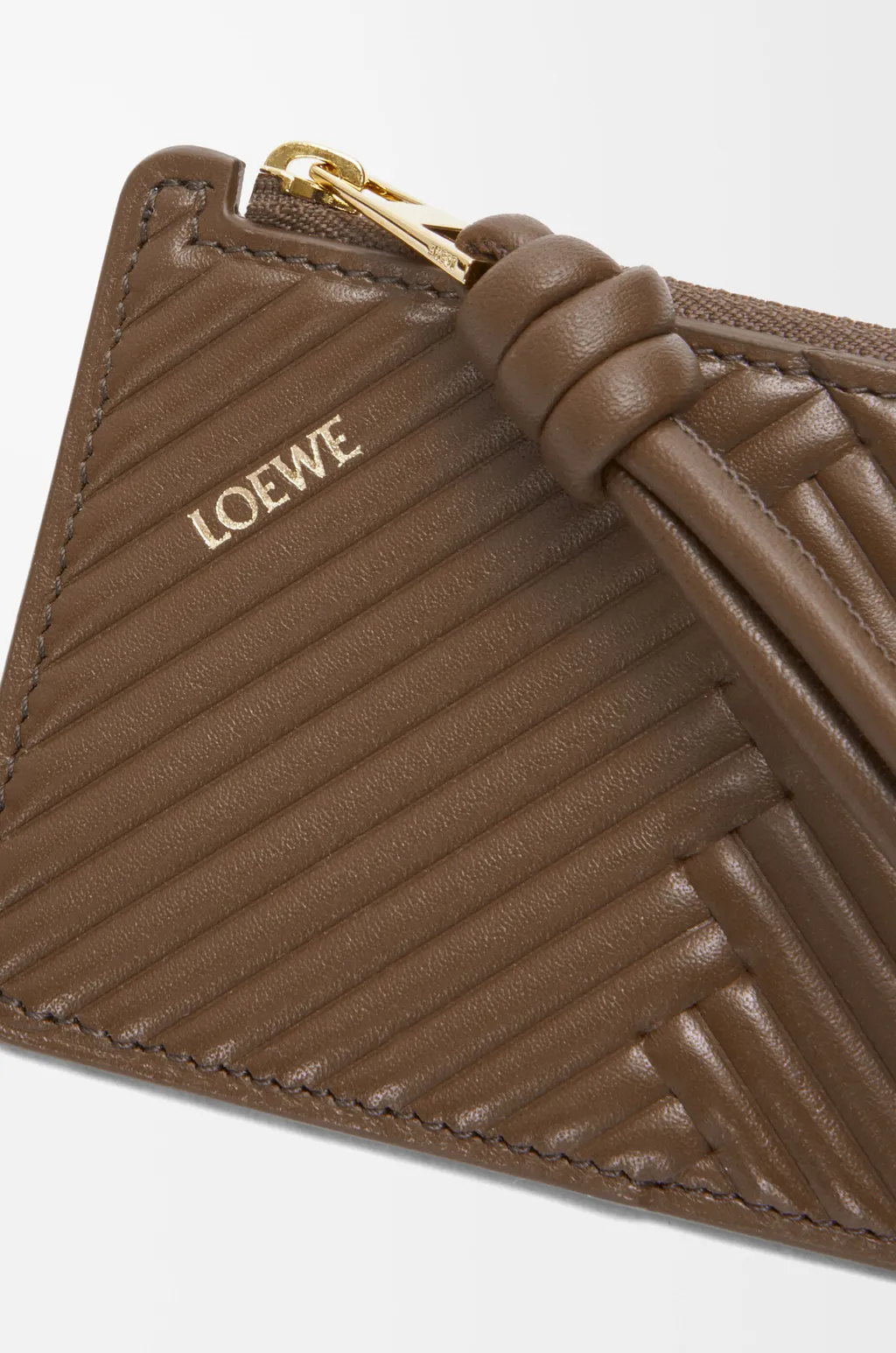Knot Coin Cardholder In Shiny Nappa Calfskin
