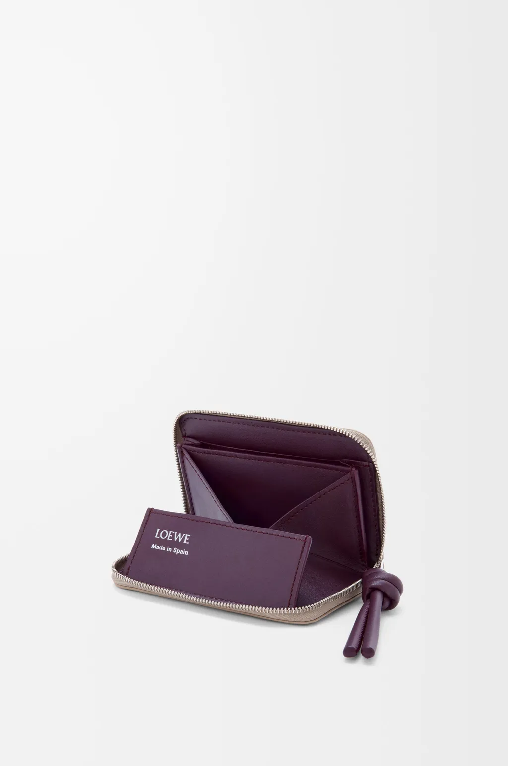 Zipped Coin Purse In Shiny Nappa Calfskin