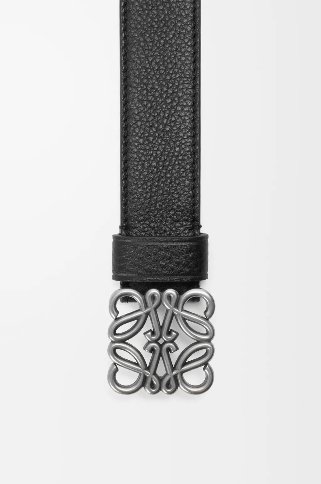 Chunky Anagram Belt In Supple Grained Calfskin