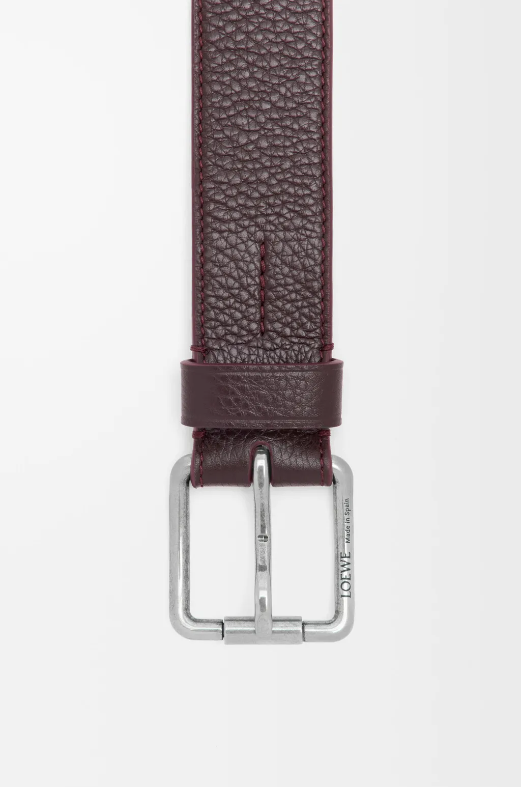 Roller Curve Belt In Supple Grained Calfskin