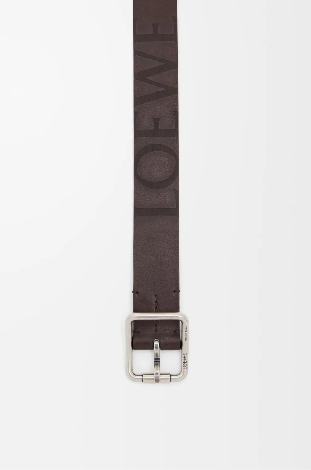 Double Roller Curve Belt In Vegetable-Tanned Calfskin