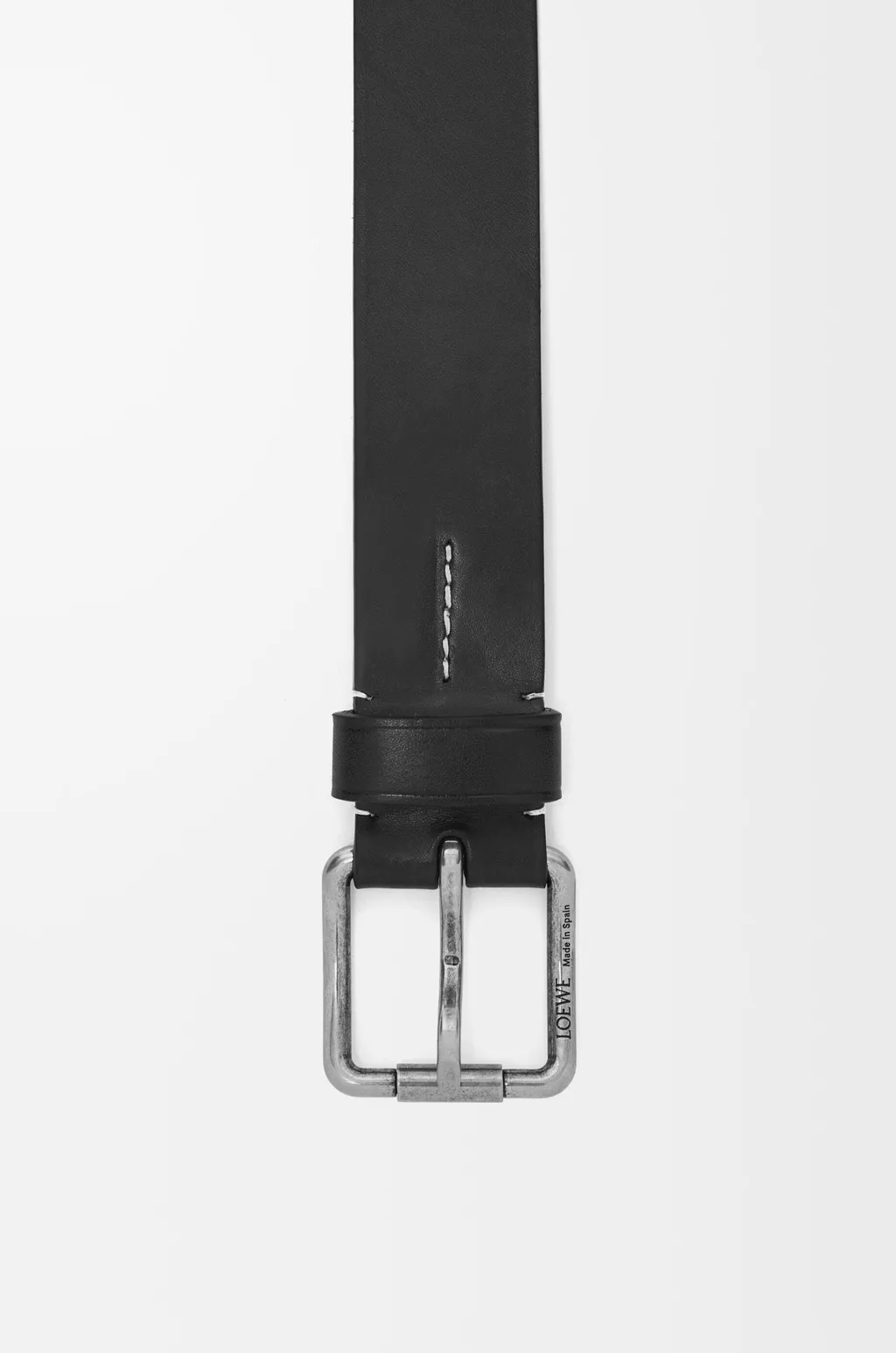 Roller Curve Belt In Supple Grained Calfskin