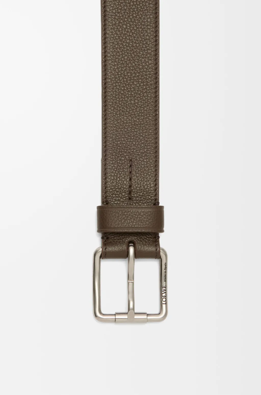 Roller Curve Belt In Supple Grained Calfskin