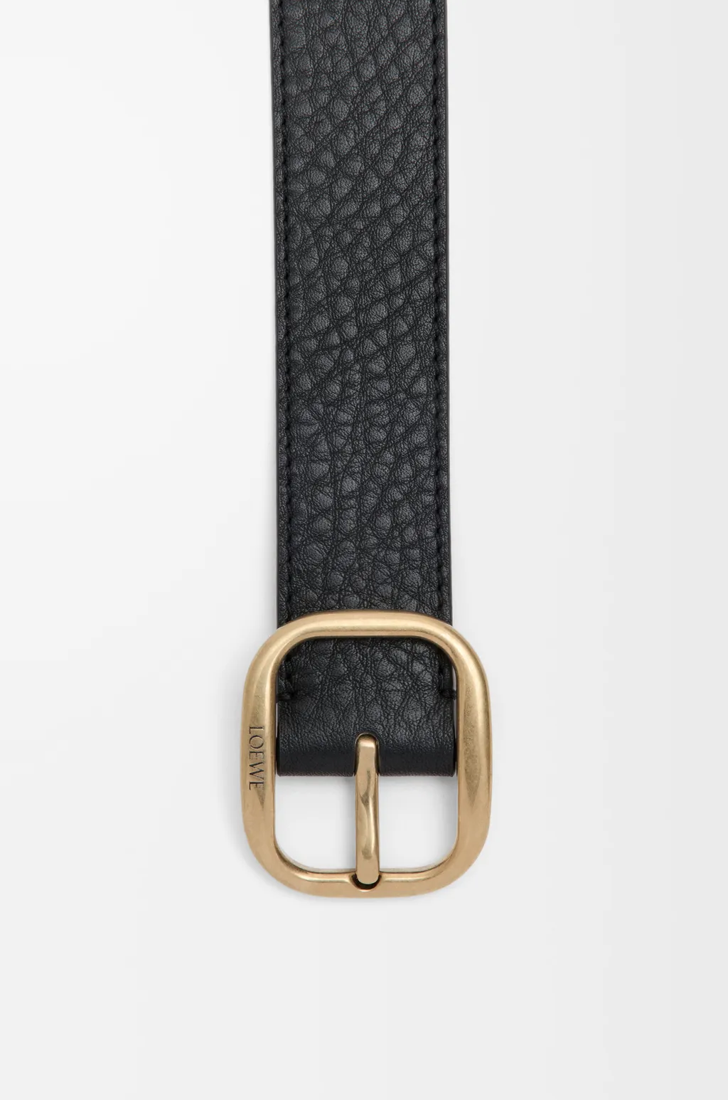 Rounded Soft Belt In Supple Grained Calfskin
