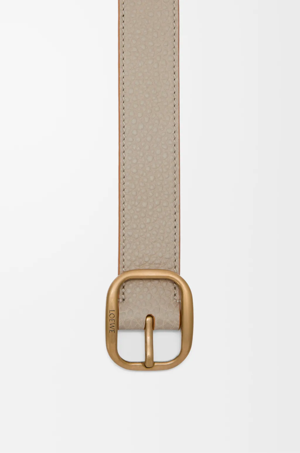 Rounded Soft Belt In Supple Grained Calfskin