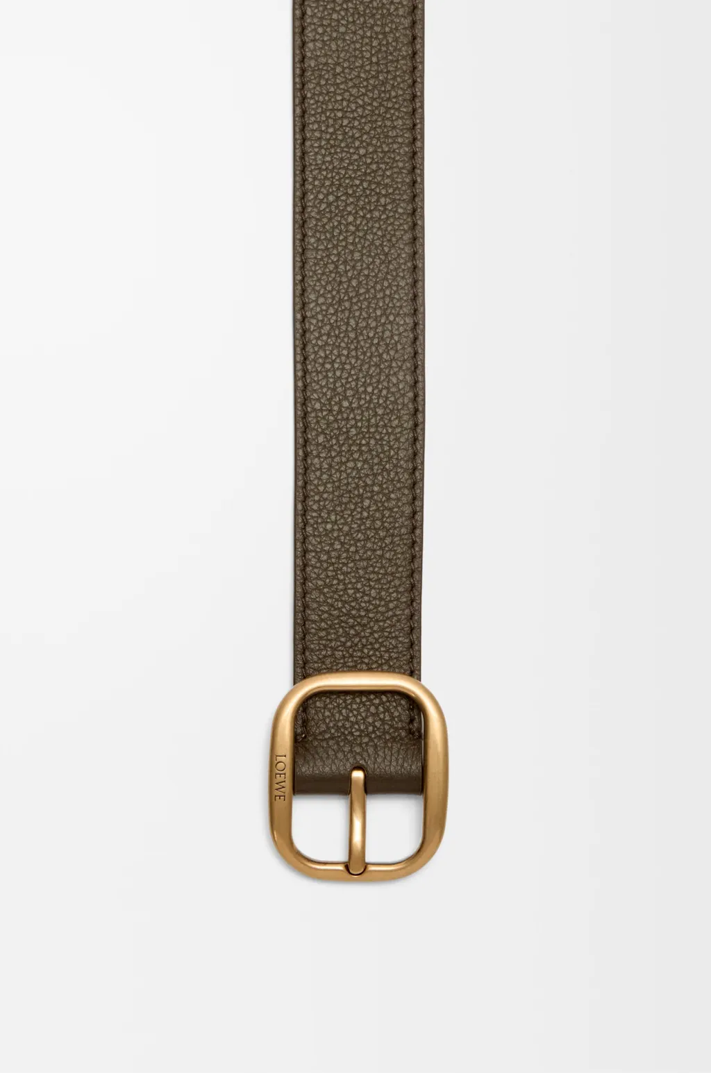 Rounded Soft Belt In Supple Grained Calfskin