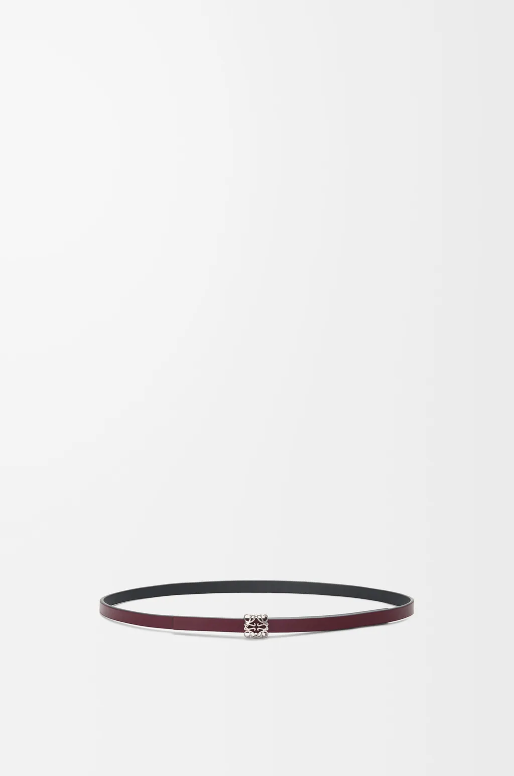Reversible Anagram Bombé Belt In Smooth Calfskin
