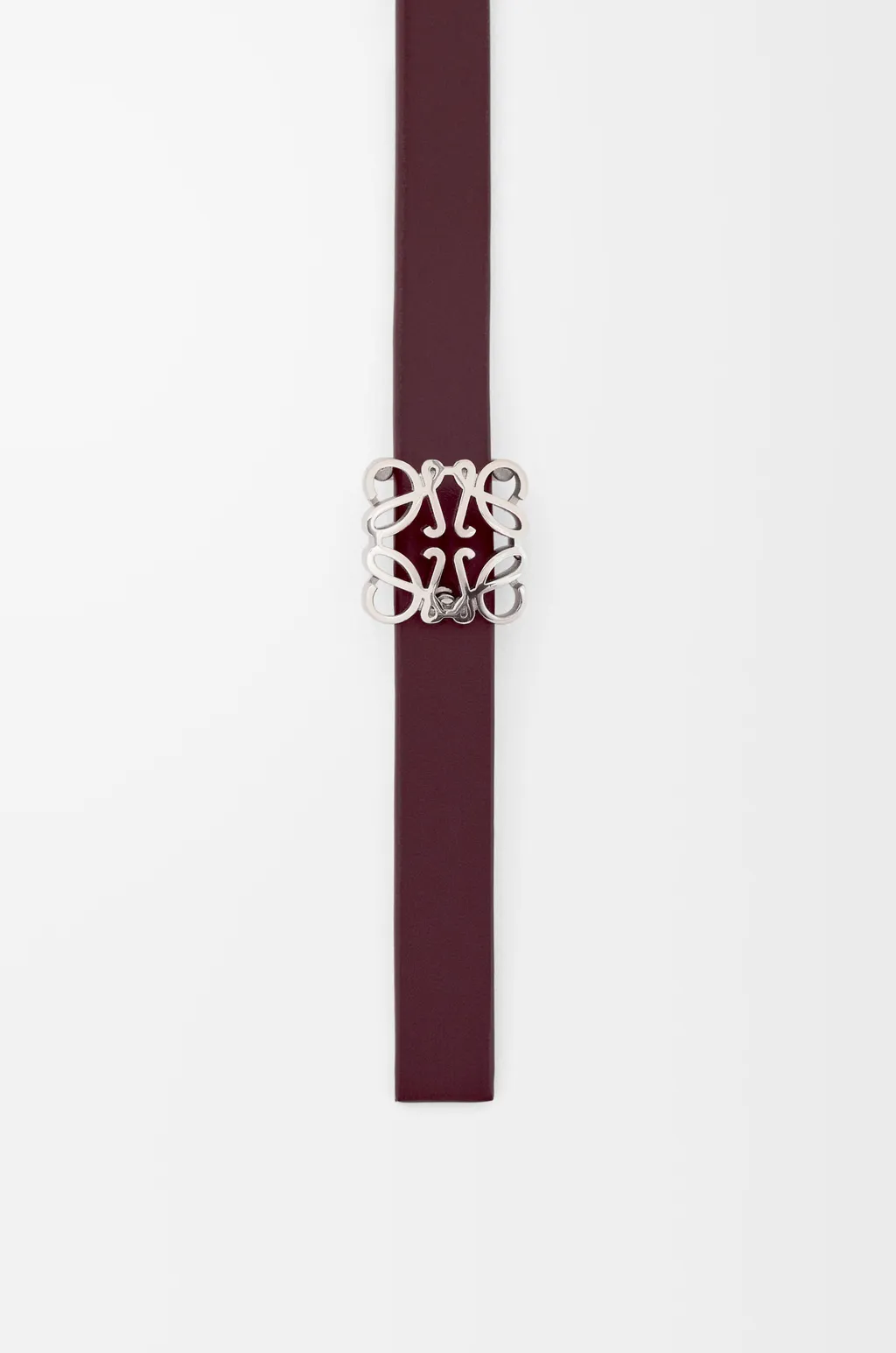 Reversible Anagram Bombé Belt In Smooth Calfskin
