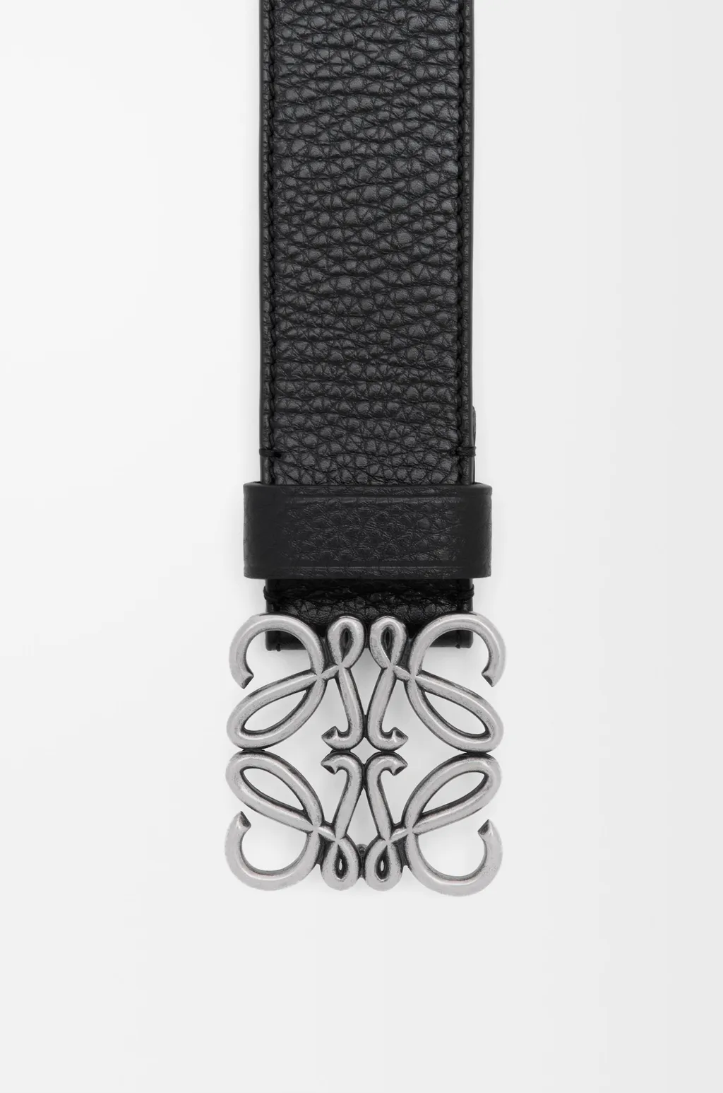 Chunky Anagram Belt In Supple Grained Calfskin