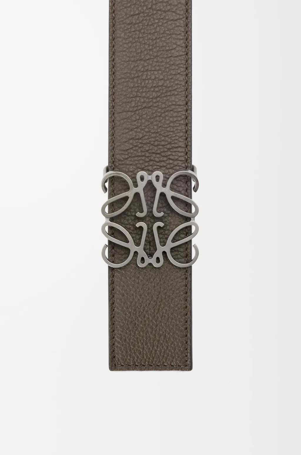 Reversible Anagram Belt In Soft Grained Calfskin And Smooth Calfskin