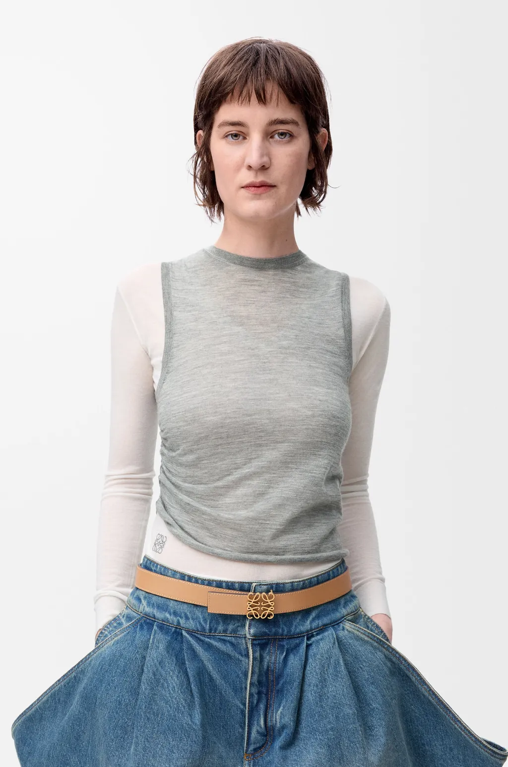 Reversible Anagram Belt In Smooth Calfskin