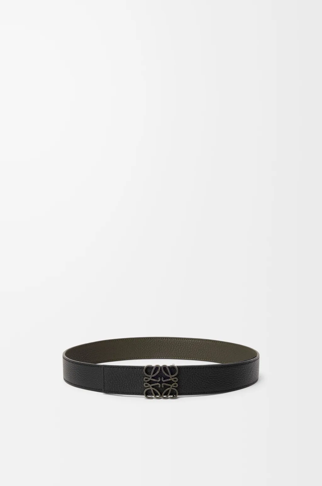 Reversible Anagram Belt In Supple Grained Calfskin