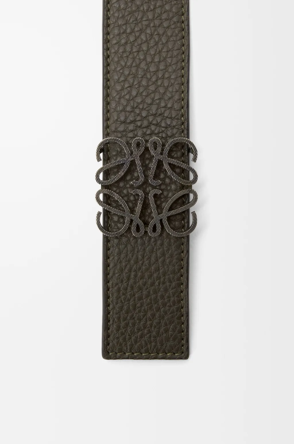 Reversible Anagram Belt In Supple Grained Calfskin